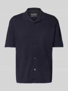Regular fit poloshirt van een mix van katoen en linnen