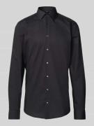 Regular fit zakelijk overhemd van popeline met stretch en extra lange ...