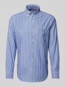 Regular fit vrijetijdsoverhemd met streepmotief, model 'POPLIN'