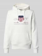 Hoodie met labelstitching, model 'ARCHIVE SHIELD'