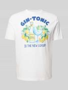 T-shirt met ronde hals en motiefprint
