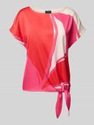 Regular fit T-shirt met knoopdetail