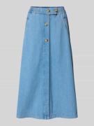 Jeansrok met strookzakken, model 'Marti'