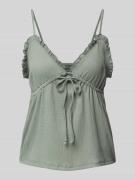 Regular fit top met bandjes met tunnelkoord in de taille, model 'HILLA...