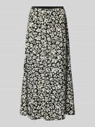 Uitlopende midirok van pure viscose, model 'ALBA'