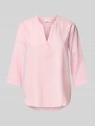 Regular fit blousetop van mix van linnen en viscose