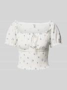 Regular fit top met all-over motief, model 'HILLARY'