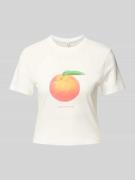 Regular fit T-shirt van puur katoen, model 'KELLY LIFE'