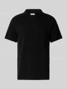 Slim fit poloshirt met structuurmotief, model 'HILL KNIT'