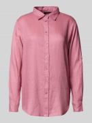 Regular fit linnen blouse met overhemdkraag, model 'KARRIE'