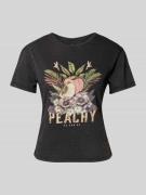 Regular fit T-shirt van puur katoen, model 'LUCY LIFE'