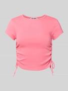 Kort T-shirt met plooien