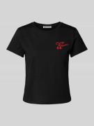 T-shirt met motiefstitching