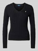 Gebreide pullover met logostitching, model 'KIMBERLY'