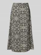 Midirok van een mix van linnen en viscose, model 'LINNO'