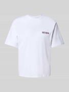 Regular fit T-shirt van een mix van katoen en viscose