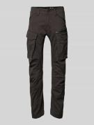 Regular tapered fit cargobroek met stretch, model 'Rovic'
