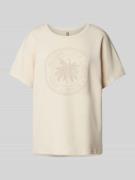 Sweatshirt met labelprint, model 'BANU'
