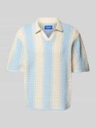Gebreid shirt met polokraag, model 'ACAPULCO'