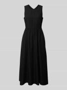 Jurk in A-lijn van een mix van lyocell en linnen