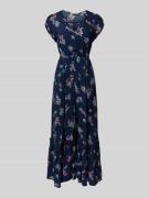 Maxi-jurk van viscose met knoopsluiting