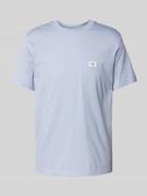 T-shirt met labelstitching en ronde hals