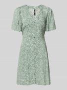 Getailleerde mini-jurk van pure viscose, model 'ALBA'