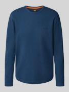 Shirt met lange mouwen en labelstitching, model 'Tempesto'