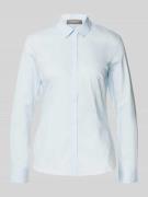 Slim fit blouse met blinde knoopsluiting