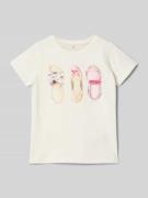 T-shirt met strikdetail, model 'NMFDESSY'