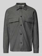 Loose fit overhemdjack van katoenen chambray