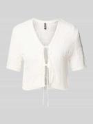 Korte gebreide cardigan van katoenmix, model 'TAMA'