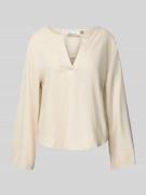 Blouseshirt met V-hals, model 'Dias'