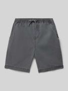 Korte regular fit broek met elastische band, model 'TAXER YOUTH'