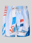 Regular fit zwembroek met labelpatch, model 'REGATA'