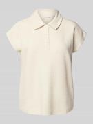 Regular fit poloshirt met knoopsluiting en kapmouwen