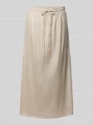 Midirok van linnenmix met elastische band, model 'Oflow'