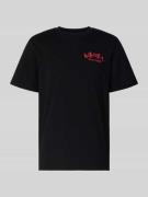 T-shirt met labelprint, model 'FOREVER LOVER'