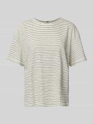 Relaxed fit T-shirt van een mix van linnen en katoen