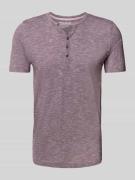 T-shirt met korte knoopsluiting