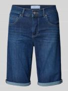 Regular fit bermuda's van denim met omslag