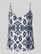 Loose fit top met bandjes van pure viscose, model 'EASY JOY'