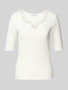 Slim fit T-shirt van katoenmix
