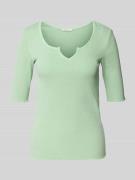 Slim fit T-shirt van katoenmix