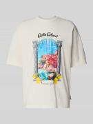 Oversized T-shirt met labelprint