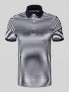 Slim fit poloshirt van een mix van katoen en elastaan