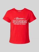 T-shirt met labelprint