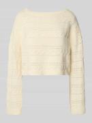 Gebreide pullover met ajourpatroon, model 'CLAES'
