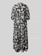 Midi-jurk met V-hals