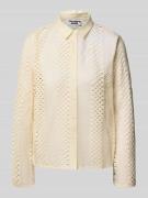 Regular fit blouse met ajourpatroon, model 'Lexi'